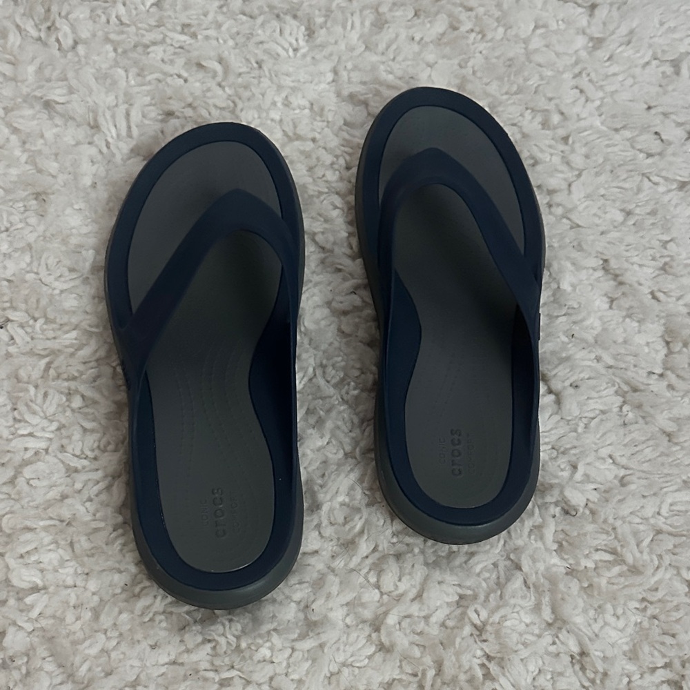 CROCS Men’s Navy and Gray Flip Flop